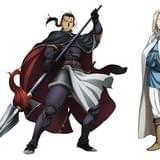 左よりアルスラーン（CV:小林裕介）、ダリューン（CV:細谷佳正）、ナルサス（CV:浪川大輔）、エラム（CV:花江夏樹）