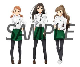 東急ハンズのスタッフに扮した渋谷凛、神谷奈緒、北条加蓮