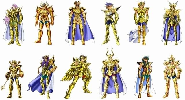 聖闘士星矢」30周年企画展に黄金聖闘士の等身大立像全12体が集結