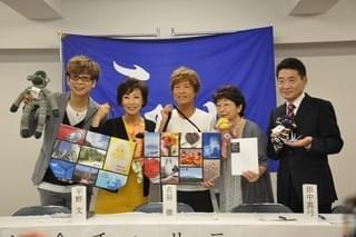 左より 山寺宏一、平野文、古谷徹、田中真弓、島田敏