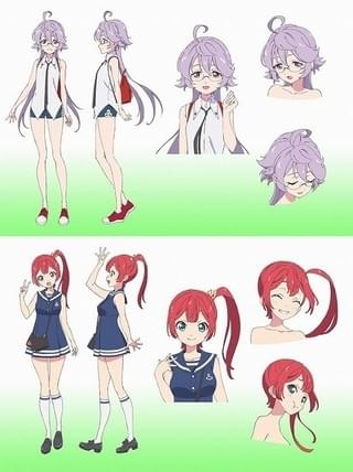 主人公エスカ（上）とクロンの設定画