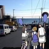 ロケハン時の写真に、青木氏がキャラクターを描いたイメージボード