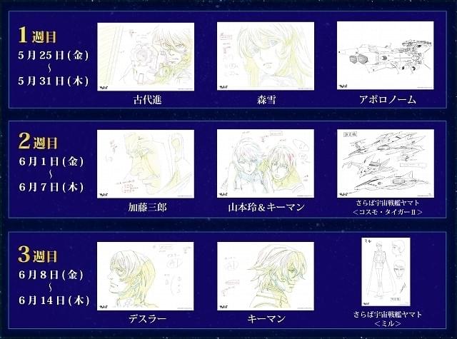 宇宙戦艦ヤマト2202 第五章」入場者にキャラ原画やメカ設定線画など3週
