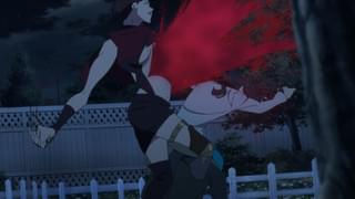 血しぶき舞うバトルシーン