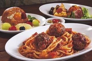 ファンおなじみのミートボール・スパゲティ