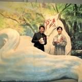 実寸大の斑と記念撮影できる