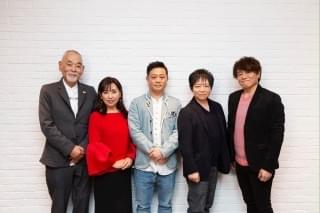 明田川進、小山茉美、岩田光央、佐々木望、草尾毅（左から）