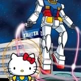 アムロ、シャア、ハローキティのオリジナル音声を収録した「ガンダム×キティ」体組成計3種発売