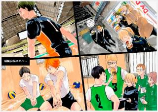 描きおろしイラスト、烏野メンバー