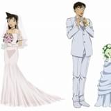 劇場版「コナン」新一&蘭、高木&佐藤ウェディングビジュアル公開 高山みなみらのアフレコ直後コメントも