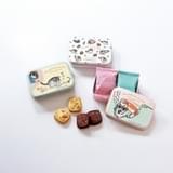 「キュルガサブレ缶」ピンク、グリーン、ホワイト／各1100円（税込）