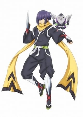 中央:二ノ曲宗牙(CV:石毛翔弥)/右端:二ノ曲ポ之助(CV:新井里美)