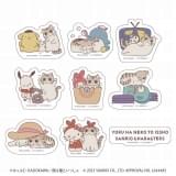 「夜は猫といっしょ」サンリオコラボ第2弾がかわいすぎる ハンギョドンの上に乗るキュルガ、クロミやマイメロともポーズ