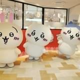 内覧会でPRするちいかわ、ハチワレ、うさぎ