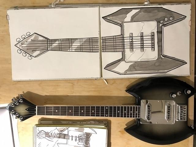 ポプテピピック」ヘルシェイク矢野のギターを実機化 受注生産で3種類