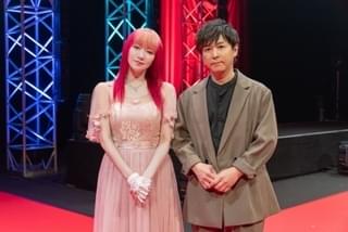 キラ・ヤマト役の保志総一朗(右)とラクス・クライン役の田中理恵