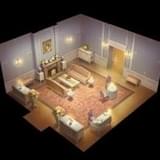 離宮・リーシェの部屋・リビング（夜）