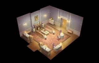 離宮・リーシェの部屋・リビング（夜）