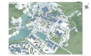 皇都シーエンジス城の全景（俯瞰）