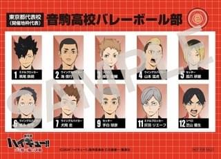 第6弾入場特典「選手名鑑風ブロマイド」音駒高校バレーボール部