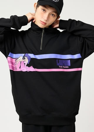 峰不二子|ハーフジップスウェット