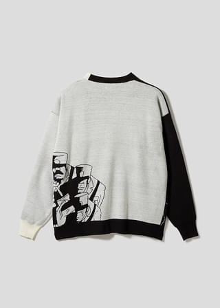 神出鬼没の大泥棒|ウォッシャブルジャカードカーディガン