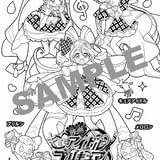 劇場で配布されるチラシ裏面のぬりえ