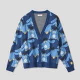 プー／ジャカードニットカーディガン