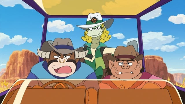 スネーク一家(中央が、木村昴が演じるスネーク)