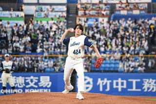 宮野真守、始球式でナイスピッチング ノーバン投球実現で“マリオ映画”に「勢いが付くかも」