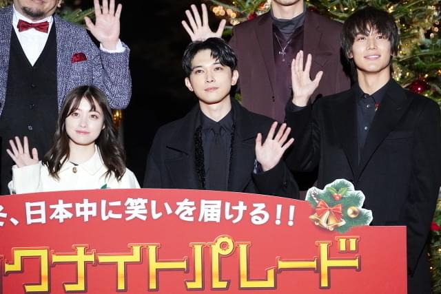 橋本環奈、福田雄一監督新作で“変顔”限界値 吉沢亮＆中川大志らと丸の内でパレード