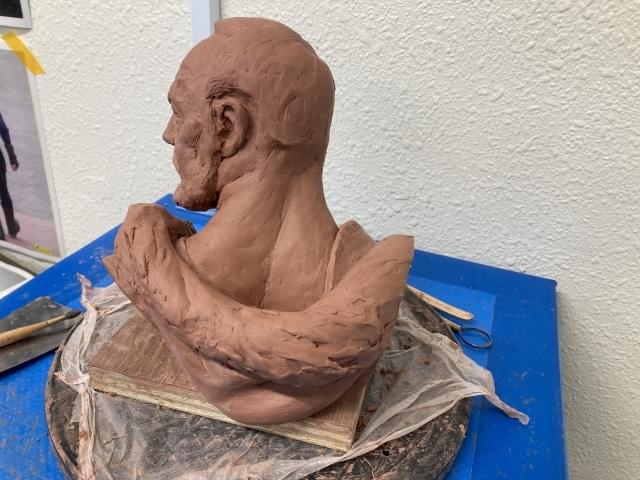 「仕事で背景を作ることが多いので、人物を作りたく、推しオジのリアム・カニンガムをチョイス。流れやリズムということを学んだ」（ゲーム業界でモデラーとして活躍）