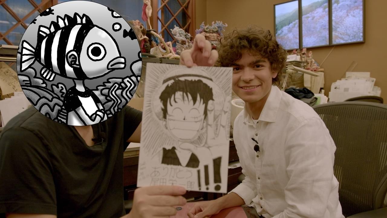 【ほっこり】実写「ONE PIECE」ルフィ役、尾田栄一郎のアトリエへ 特別2ショット映像公開