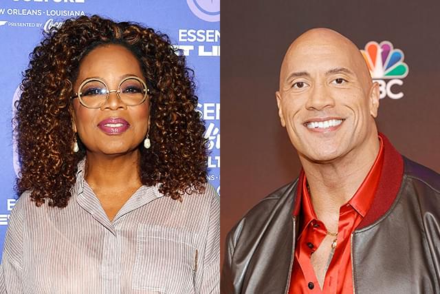 オプラ・ウィンフリー（左）、ドウェイン・ジョンソン（右）