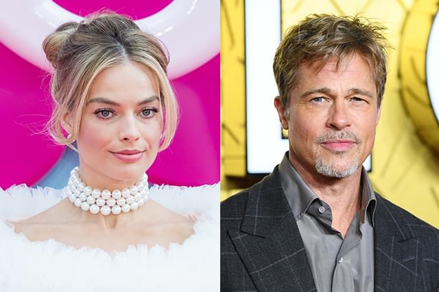 マーゴット・ロビー(左)、ブラッド・ピット(右)