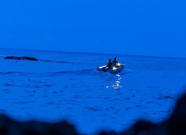 「蘭嶼の沖で」