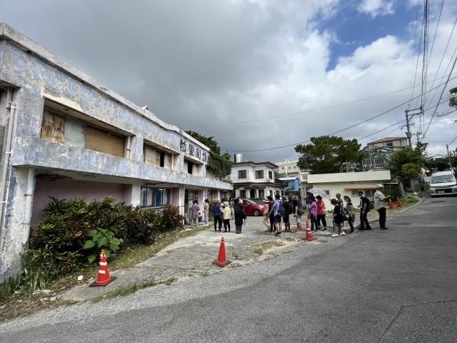 10月7日に行われた解体工事前最後の内覧会の様子