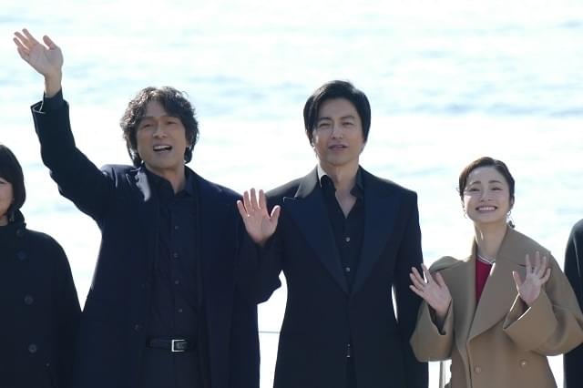 作品の手応えをにじませる大沢たかお、上戸彩、江口洋介