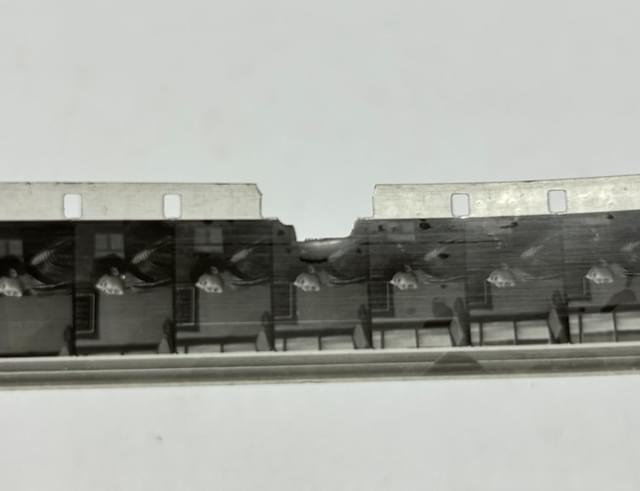 欠損したフィルム