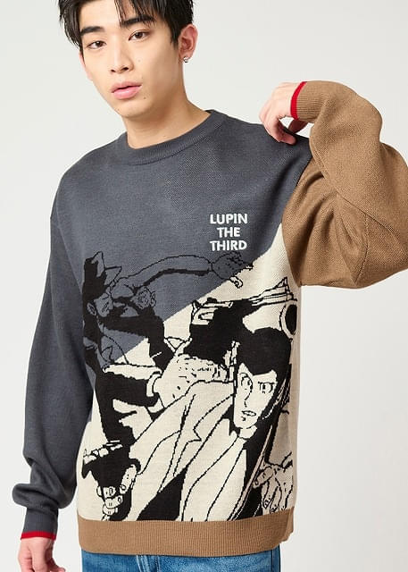 バラとピストル|ウォッシャブルジャカードニット