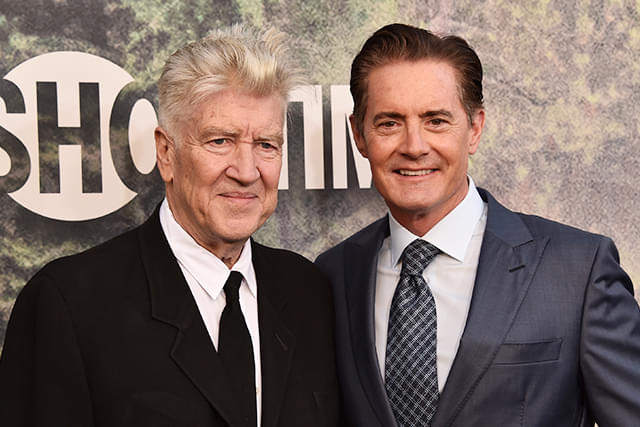 デビッド・リンチ監督(左)、カイル・マクラクラン(右)