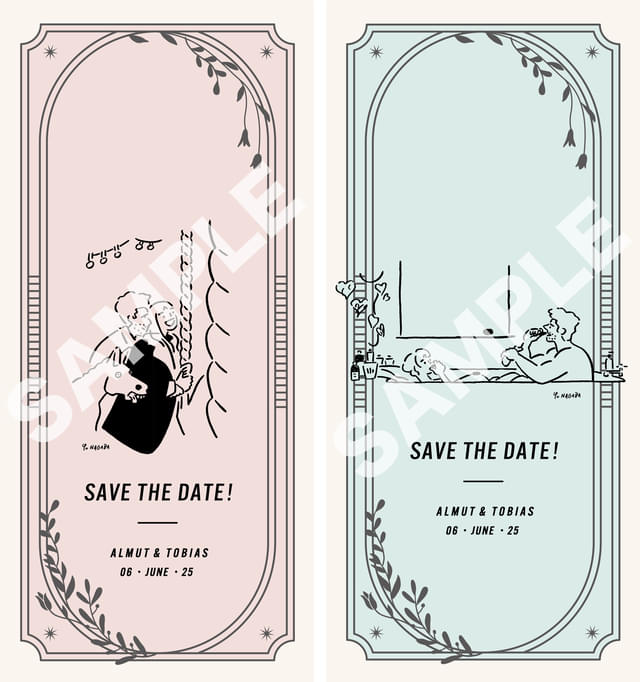 人気アーティスト・長場雄が描き下ろした特別アートワーク入り「インビテーション壁紙」