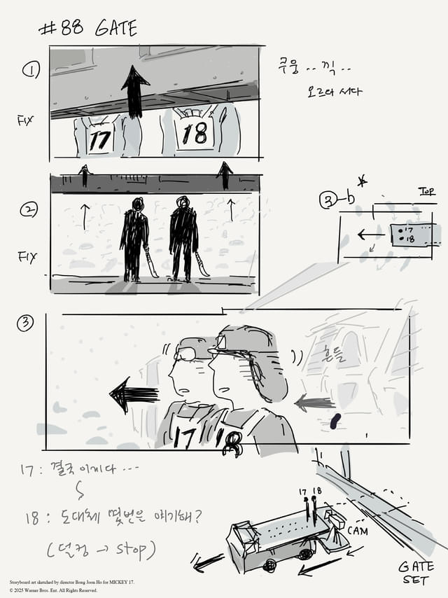 「ミッキー17」ポン・ジュノ監督直筆絵コンテ