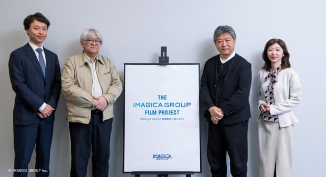 写真左から、IMAGICA GROUP代表取締役社長 長瀬俊二郎、審査員の市山尚三氏、是枝裕和監督、坂野ゆか氏