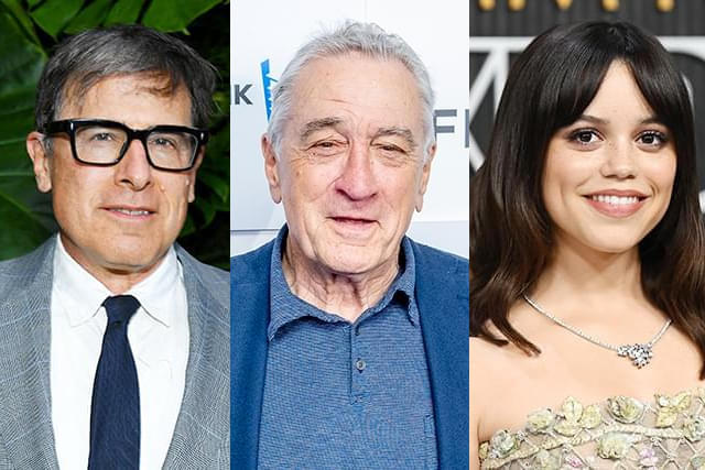 デビッド・O・ラッセル（左）、ロバート・デ・ニーロ（中央）、ジェナ・オルテガ（右）