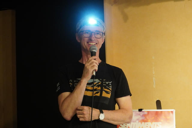 本展のアーティスト、キュレーターを務めるファブリス・アラーニョ氏