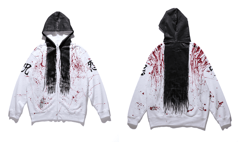 Vシネマ版「呪怨」「呪怨2」公開を記念して恐怖の公式グッズ発売！ 清水崇監督手描きデザインを再現した25枚限定のフーディーも