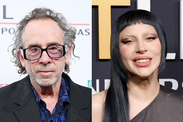 ティム・バートン（左）、レディー・ガガ（右）