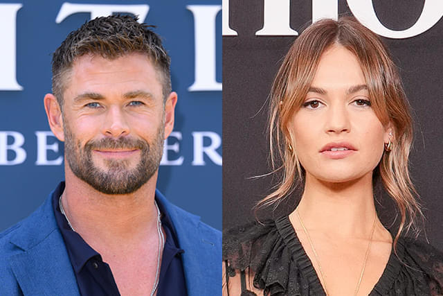 クリス・ヘムズワース（左）、リリー・ジェームズ（右）