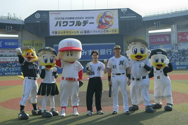 千葉ロッテマリーンズ対福岡ソフトバンクホークスのファーストピッチセレモニーに参加した鈴木福